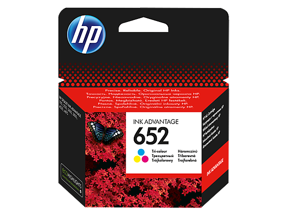 Original Ink Cartridge - HP 652 F6V24AE Tricolor