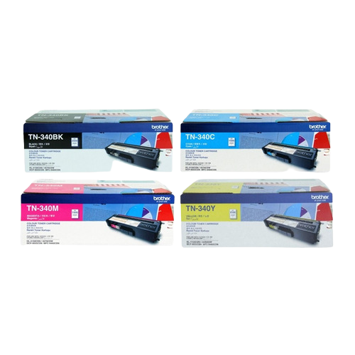 Original Cartridge - Brother TN - 340 (Black/ Cyan/ Yellow/ Magenta) 4 Pack