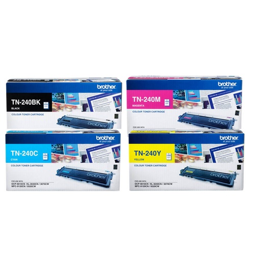 Original Cartridge - Brother TN - 240  (Black/ Cyan/ Yellow/ Magenta) 4 Pack